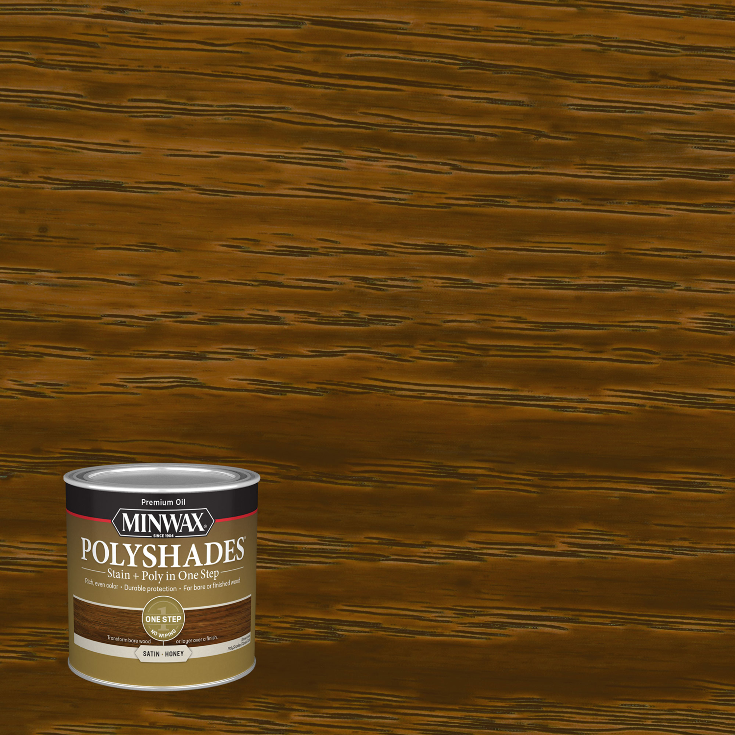 Minwax PolyShades Semi-Transparent Satin Honey Oil-Based Stain/Polyurethane Finish 0.5 pt