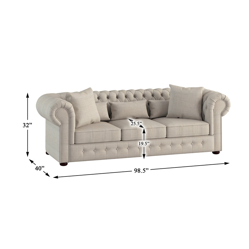 Home Elegance 8427-3 32 x 40 x 98.5 in. Savonburg Sofa - Neutral