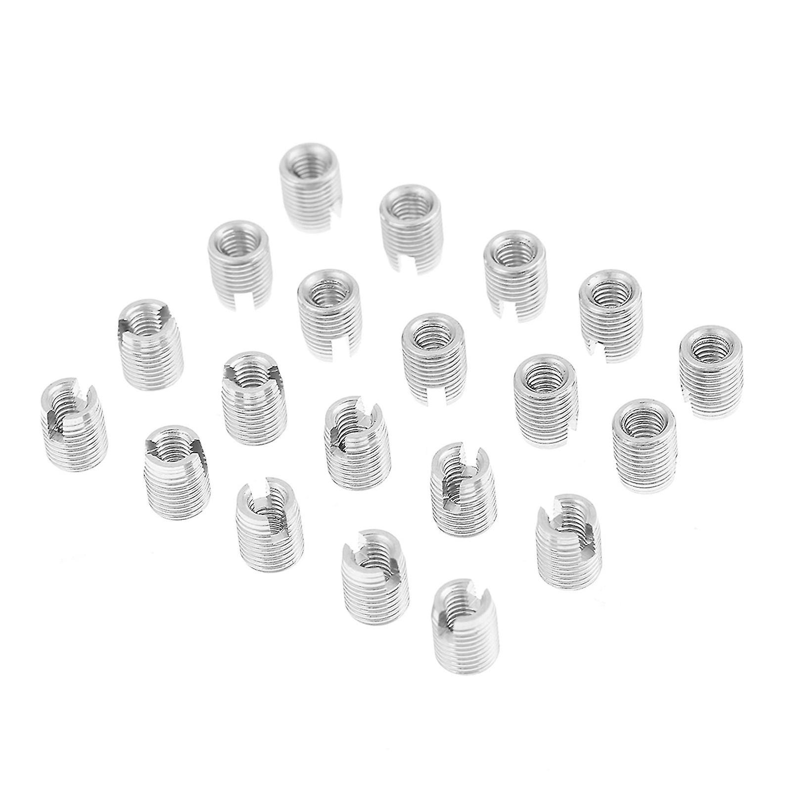 20pcs Stainless Steel SUS303 Self Tapping Slotted Screw Thread Insert M3 x 6mm