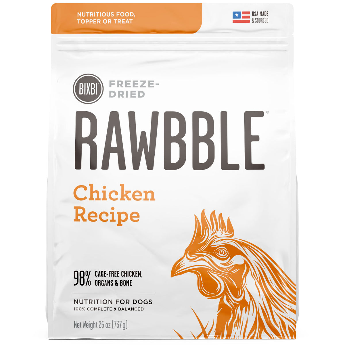 Rawbble Freeze Dried Dog Food Chicken Recipe