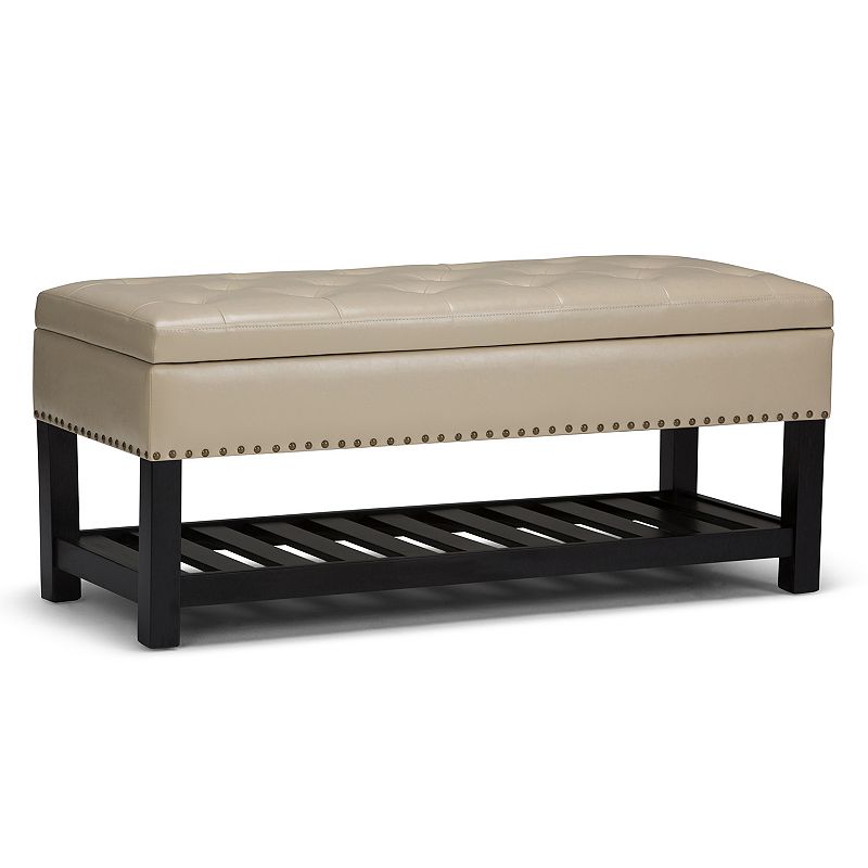 Simpli Home Lomond Storage Ottoman Bench