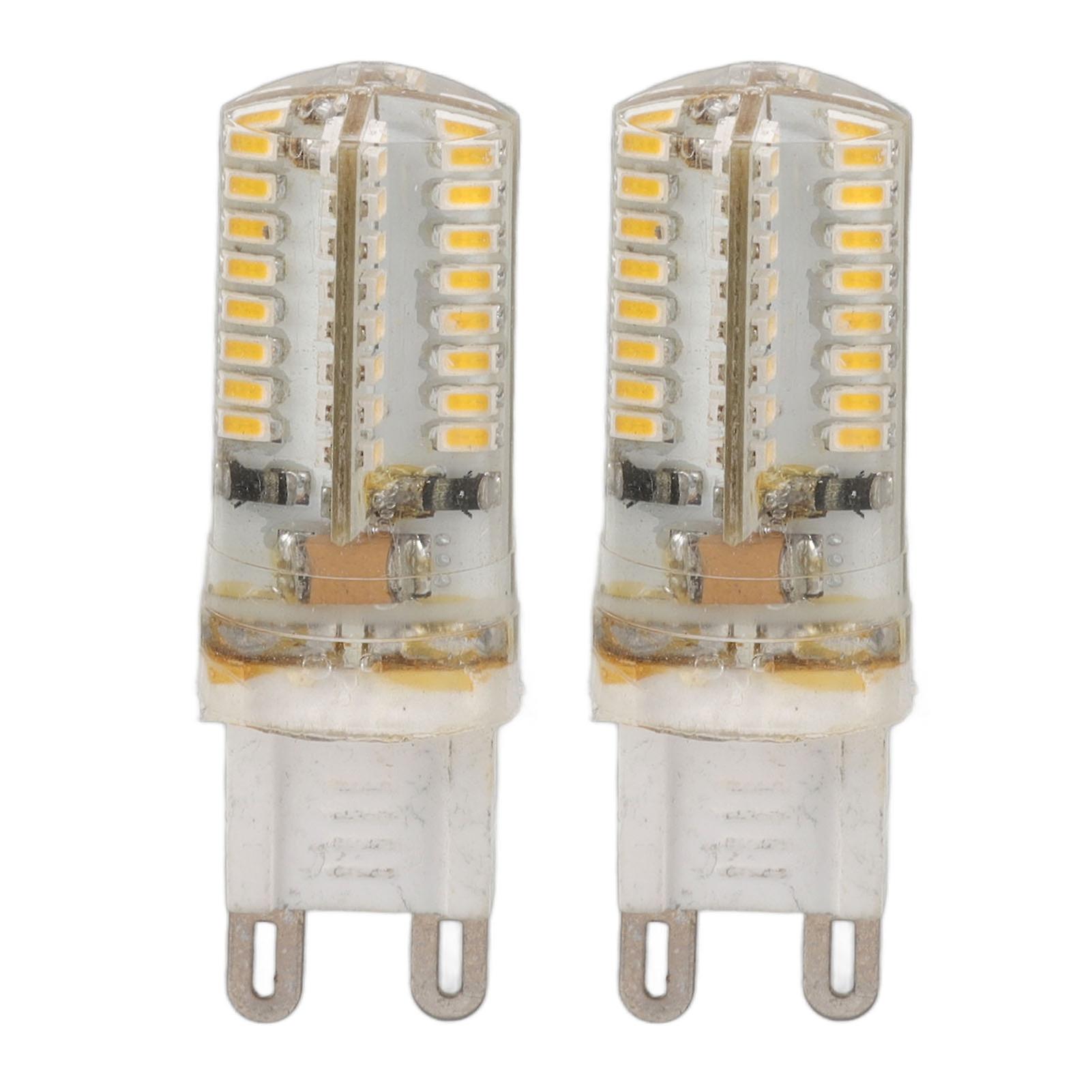 2pcs G9 LED Bulbs Professional 64LEDs High Brightness Ceramics Light Bulbs for Chandelier Lighting 3W AC110V