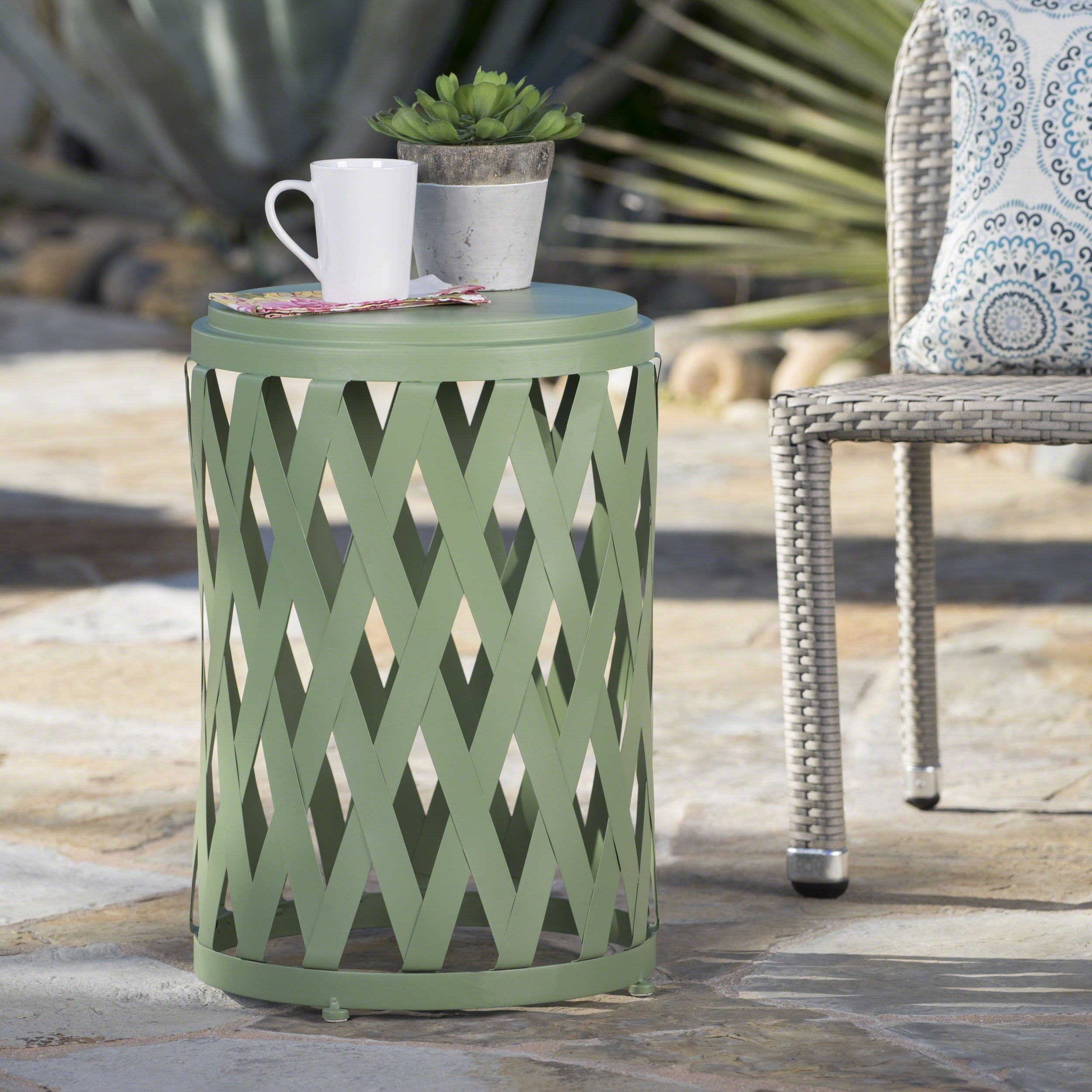 Ellen Outdoor Patio Iron Side Table