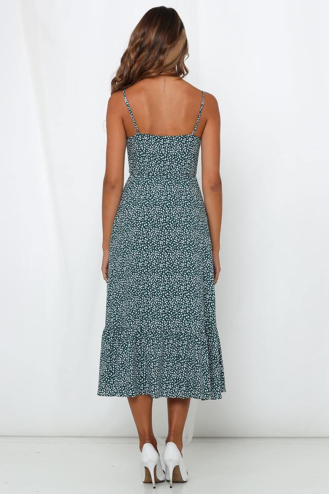 Little Sneak Peek Midi Dress Teal