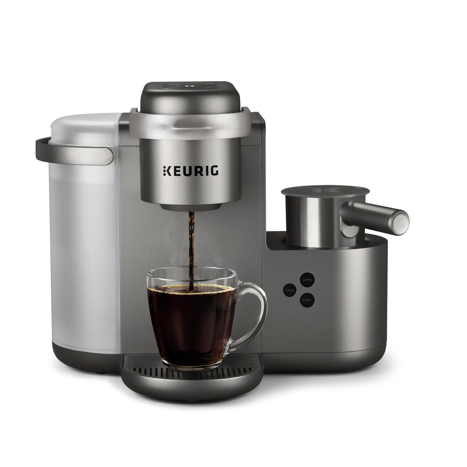 Keurig K-Cafe Special Edition Single Serve K-Cup Pod Coffee， Latte and Cappuccino Maker， Nickel