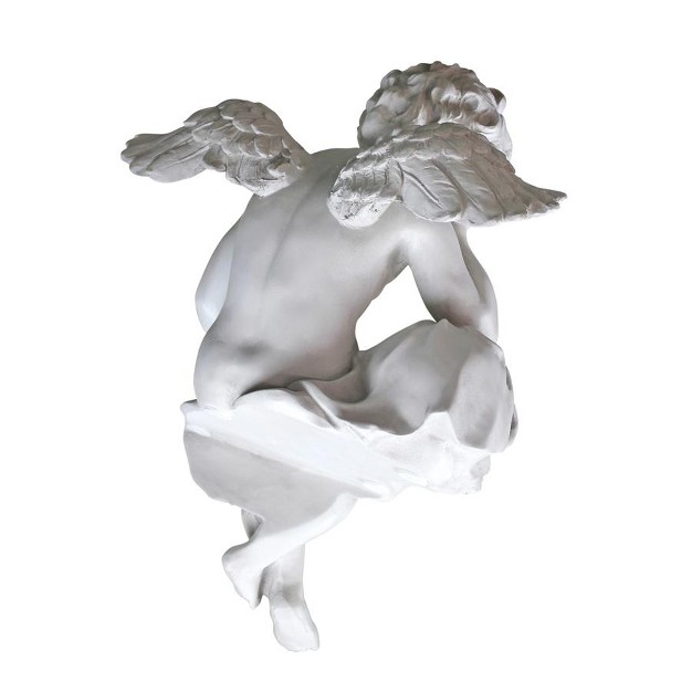 Design Toscano Mourning Mortality Sitting Cherub Sculpture Off white