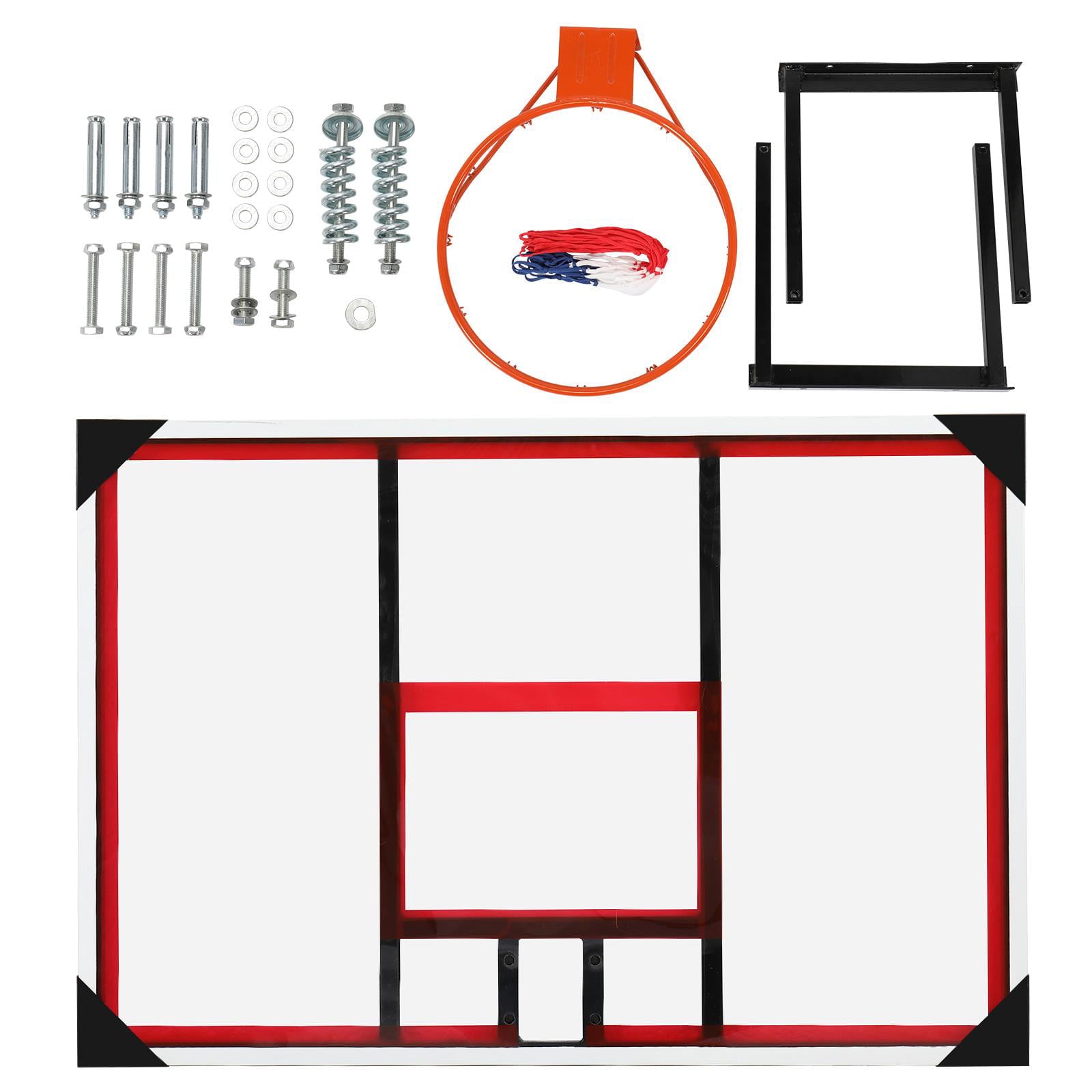 Zimtown Shatterproof Polycarbonate Wall-Mount Basketball Backboard