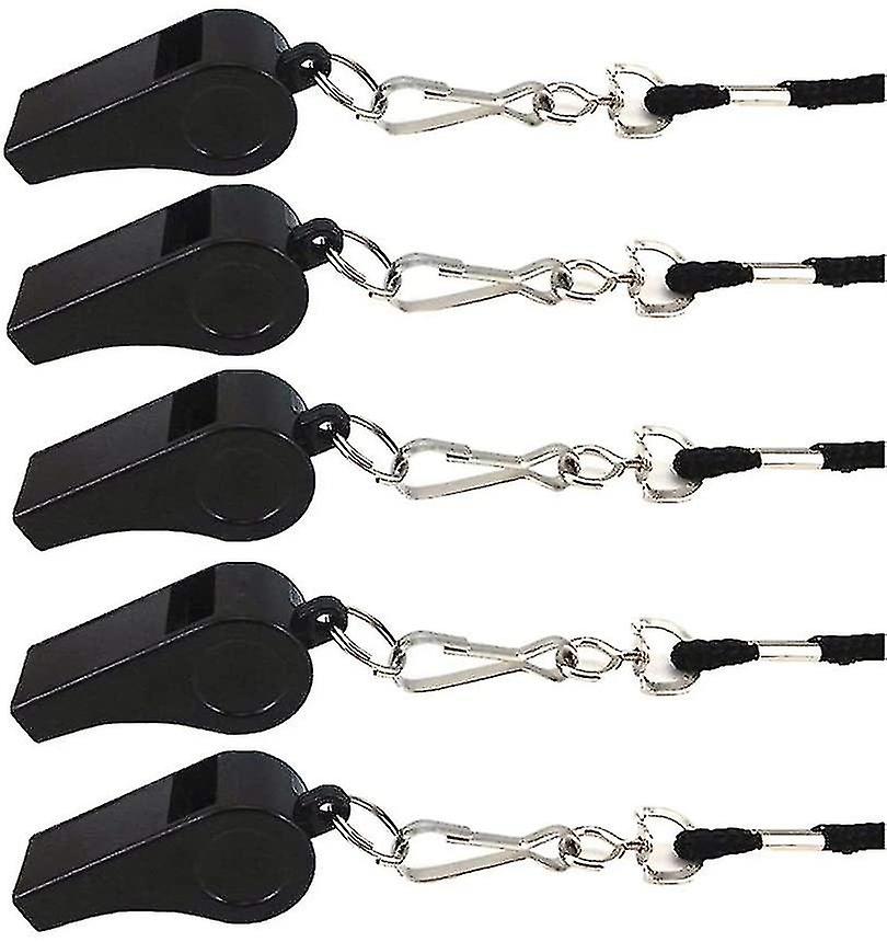 Whistles，5 Pack Wheel Whistle Plastic Whistle Referee Child Coach Loud Whistle