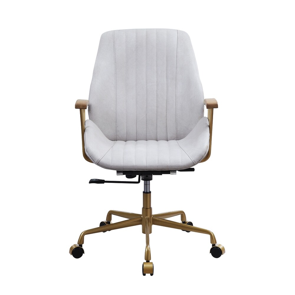 PU Lether 360° Swivel Executive Chairs Adjustable Ergonomic Chairs Industrial Arm Chairs with 5 Star Base for Livingroom