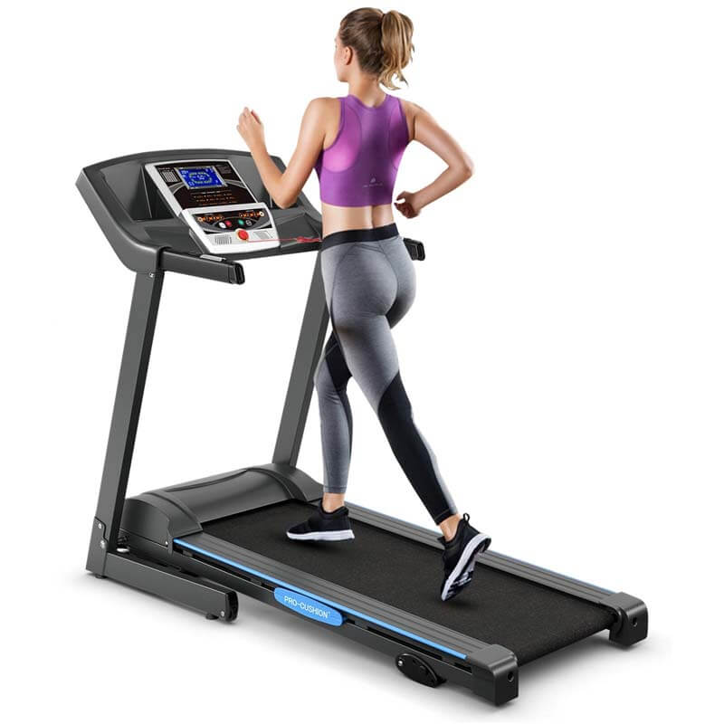 2.25HP Folding Treadmill, Electric Motorized Fitness Jogging Running Machine with Manual Incline, LCD Display