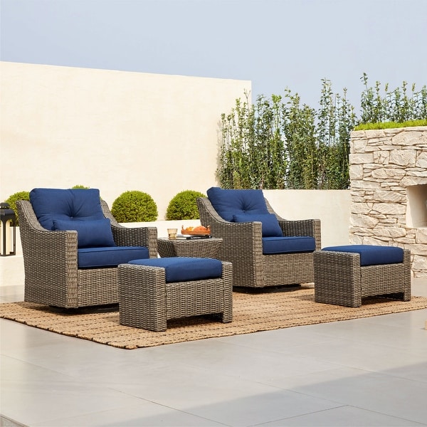 Murphy Outdoor Wicker Patio Furniture Swivel Glider Chair