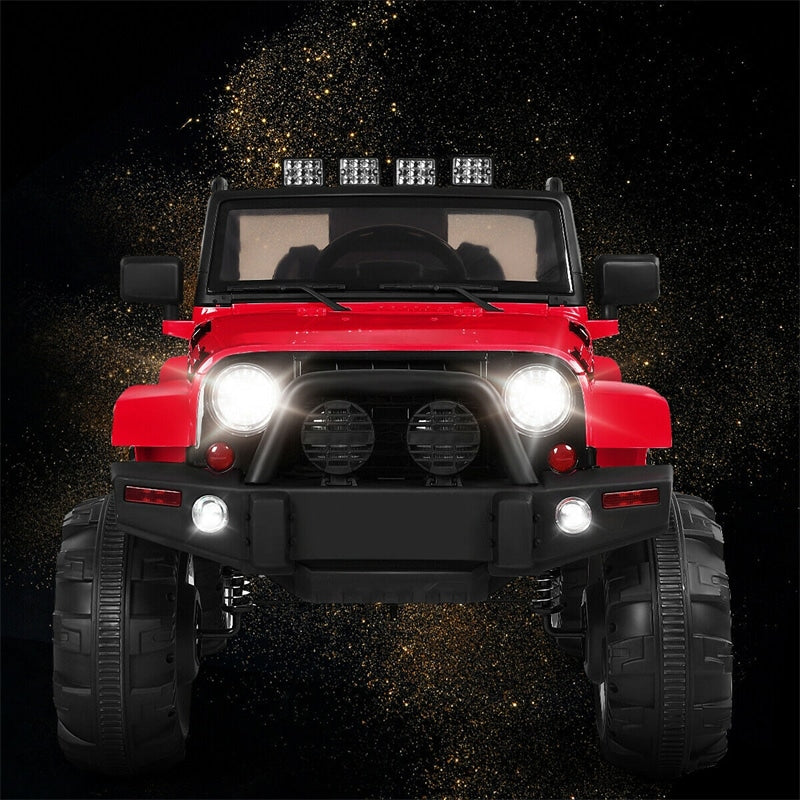 Kids Ride on Car 12V Battery Powered Electric Riding Toy Truck with Remote Control & LED Lights