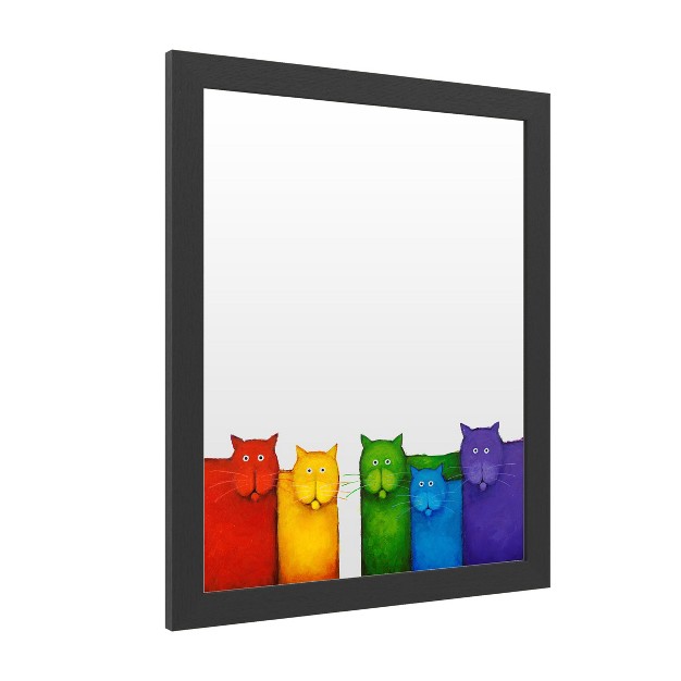 Trademark Fine Art Dry Erase Marker Board With Printed Artwork Daniel Patrick Kessler x27 rainbow Cats x27 White Board