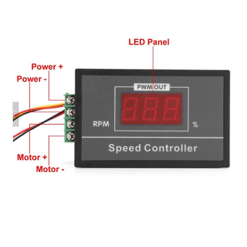 Pwm Dc Motor Speed Controller With Digital Display 30a Pwm Adjustable Speed Stepless Regulator