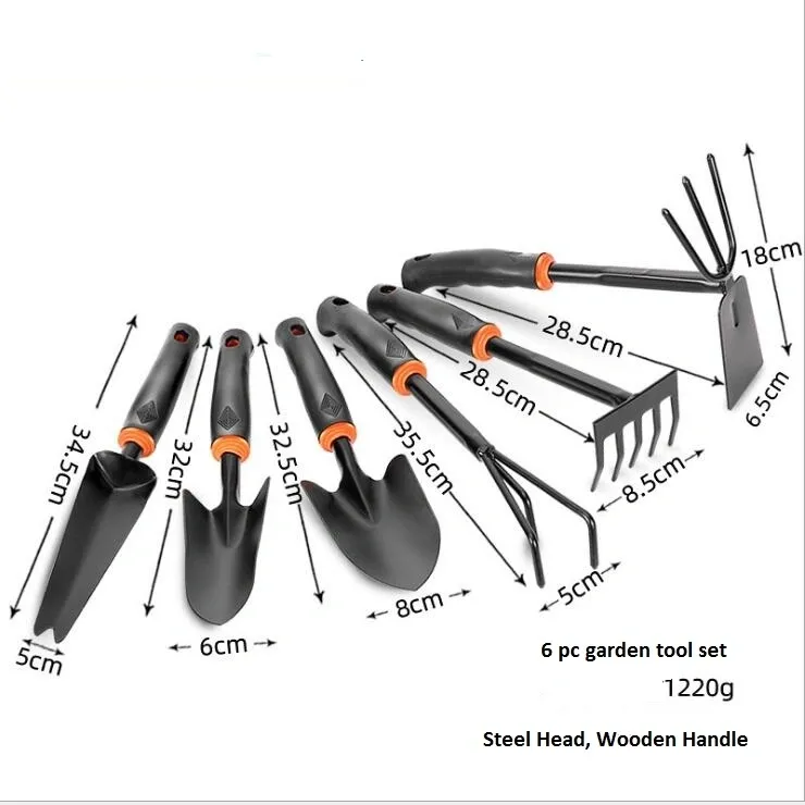 4PCS 6pcs Home Use Gardening Heavy Duty Gardening Tools Kit Portable Digging Planting Garden Shovel Hand Tools