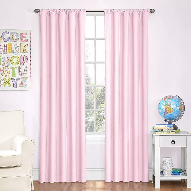 eclipse Kids Microfiber Blackout 1-Panel Window Curtain