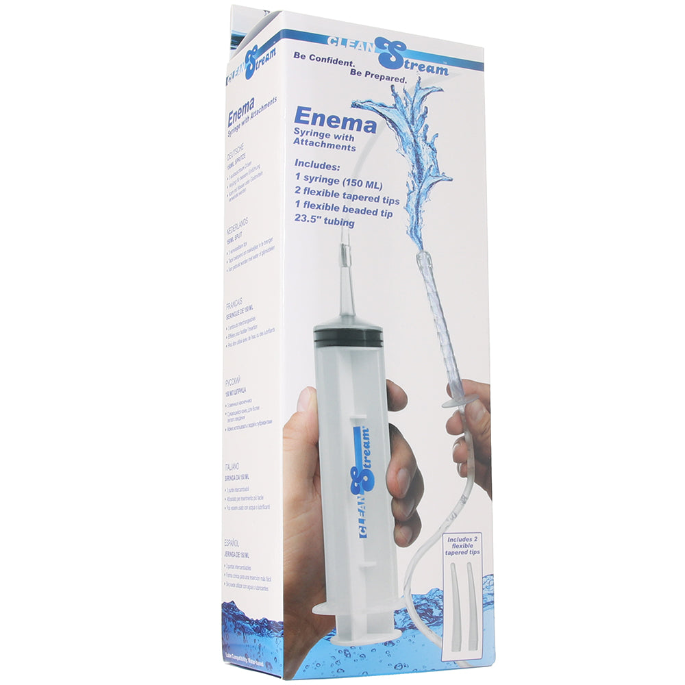 Clean Stream Enema Syringe with Attachments