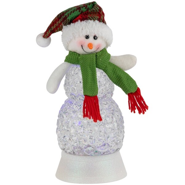 LED Lighted Acrylic Snowman Christmas Snow Globe