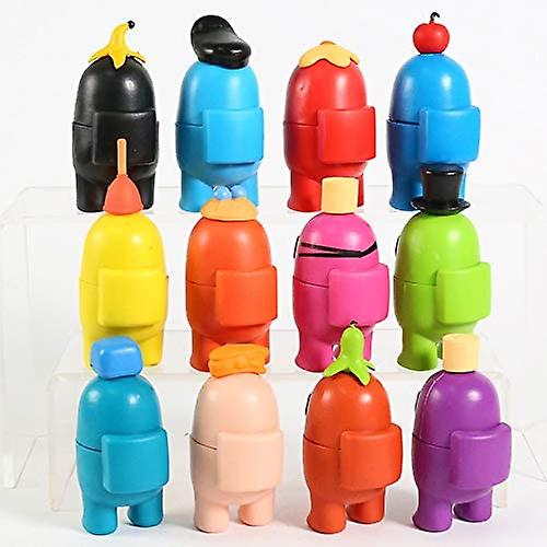 Merch Figurines Set， Collection Toys For Game Fans， Mini Character Action Figure Decorations， Astronaut Crewmate Desk Toy Gift For Children? (b)