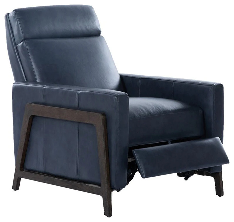 Alana Recliner  Cortina Ink Leather   Contemporary   Recliner Chairs   by Virgil Stanis Design  Houzz