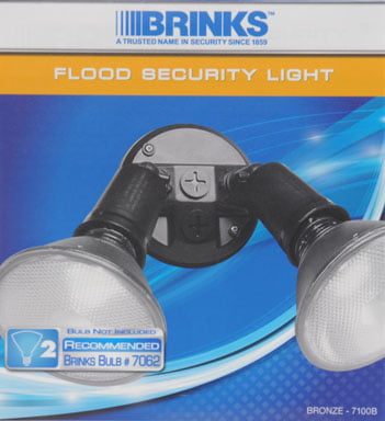 Brink's Dual Lamp Flood Security Light， Bronze Finish