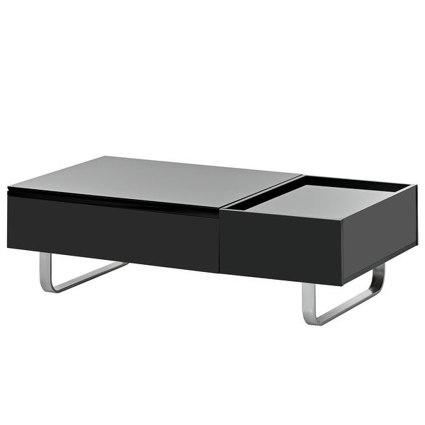 Contemporary Lift-Top Coffee Table with High-Gloss Surface