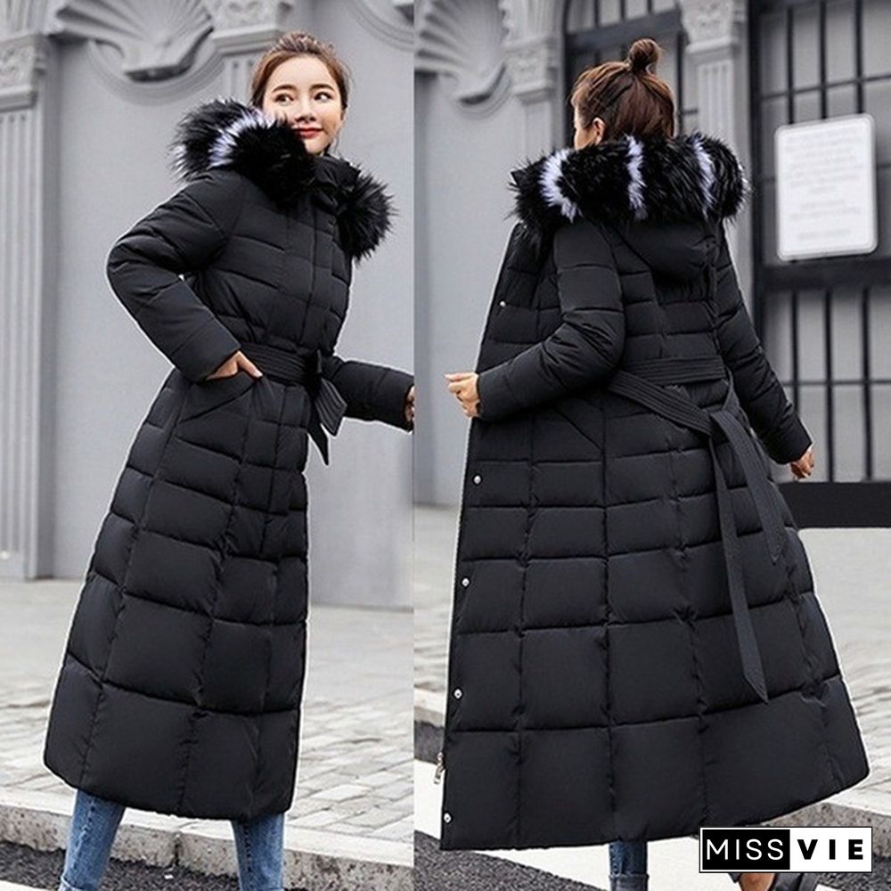 New Fashion Women's Winter Down Coat Clothes Cotton-Padded Thickening Down Casual Winter Coat Long Jacket Down Parka XS-3XL