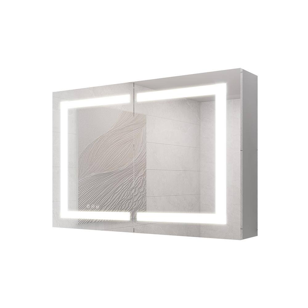 36 in. W x 24 in. H Rectangular Bathroom Medicine Cabinet with Mirror LED Medicine Cabinet with Lights C-W1738100829