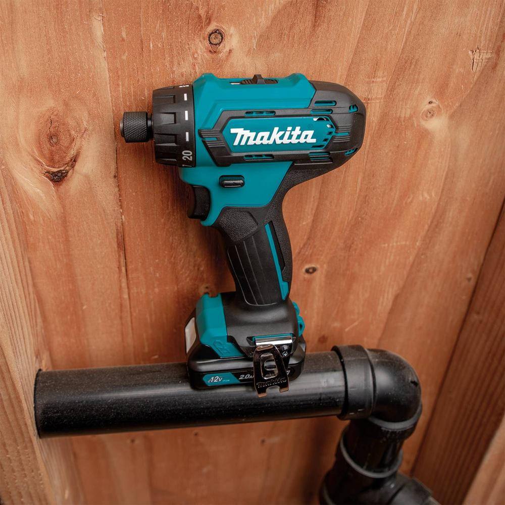 Makita 12V max CXT Lithium-Ion Cordless14 in. Hex Screwdriver Kit 2.0Ah FD10R1