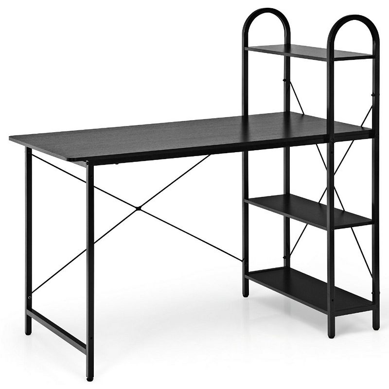 48-Inch Reversible Computer Desk with Storage Shelf