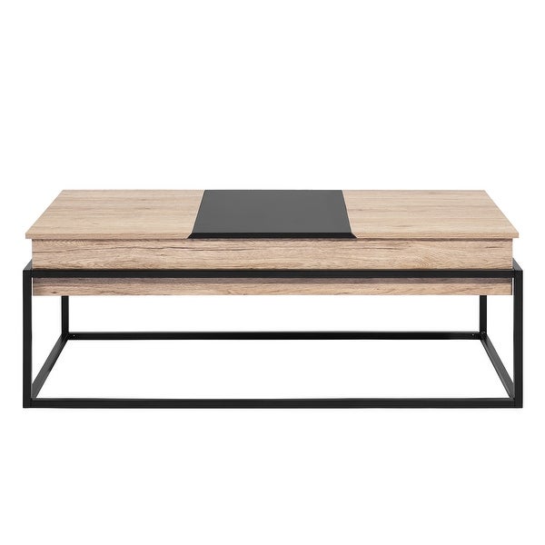 Homylin Wood Lift Top Extendable Coffee Table with Storage