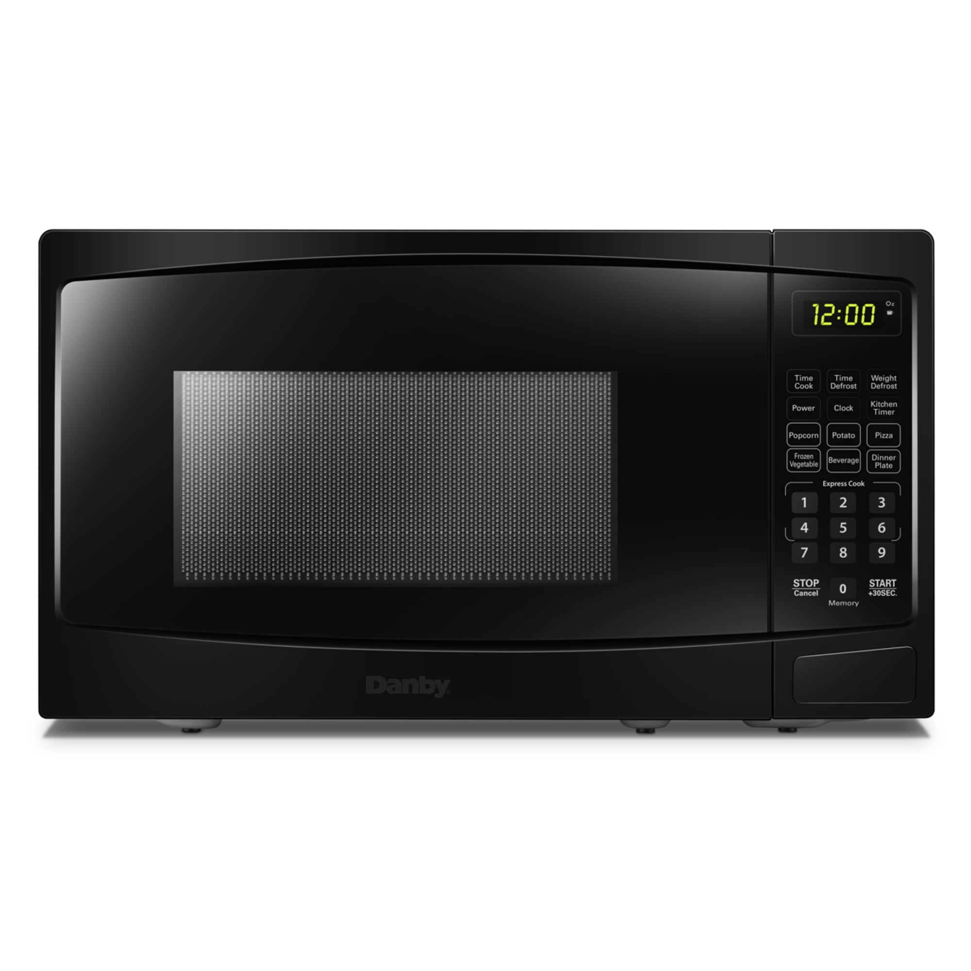 Danby DBMW0720BBB 700 Watts 0.7 Cu.Ft. Countertop Microwave with Push Button Door|10 Power Levels, 6 Cooking Programs|Auto Defrost and Child Lock