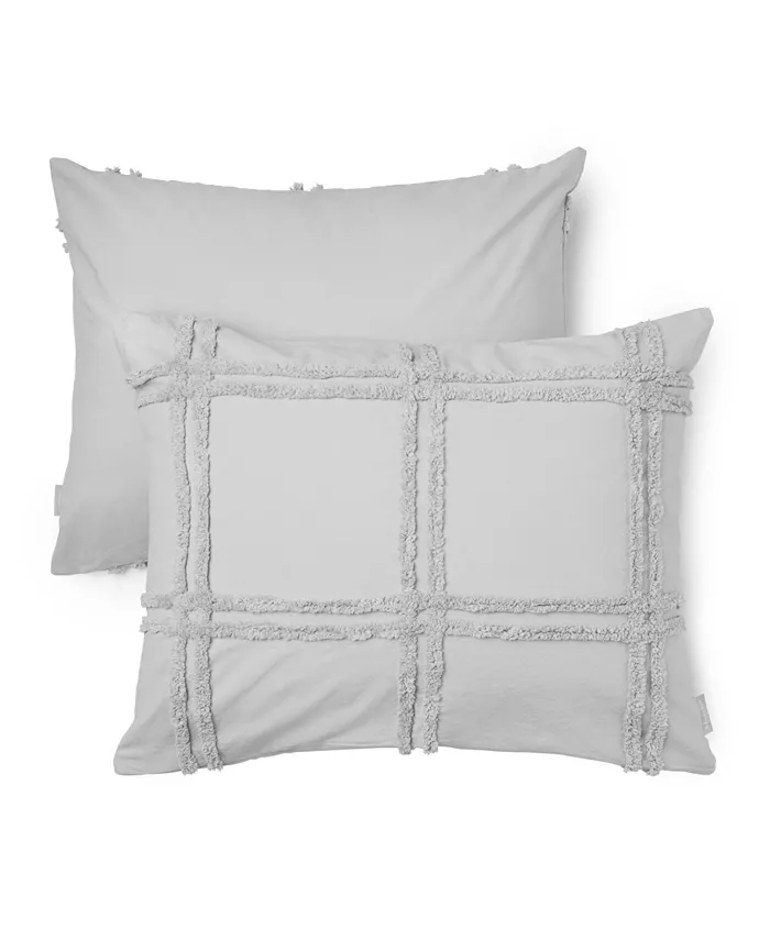 Martha Stewart Collection Skylar Chenille 3-Pc. Duvet Cover Set， Queen， Created For Macy's