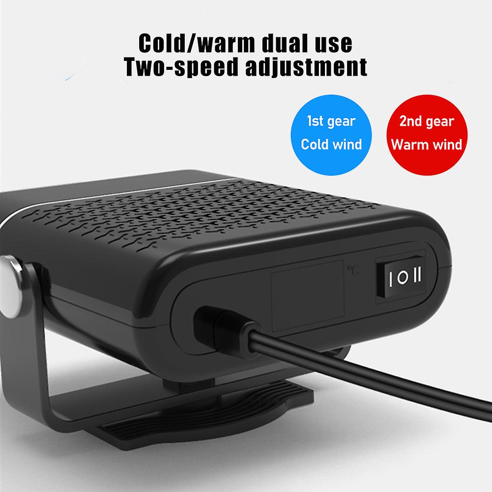 Born Pretty 12v 24v 260w Portable Auto Heater Defroster Demister Heater 360 Degree Abs Heating Cooling Fan For Cars Trucks Car Accessories