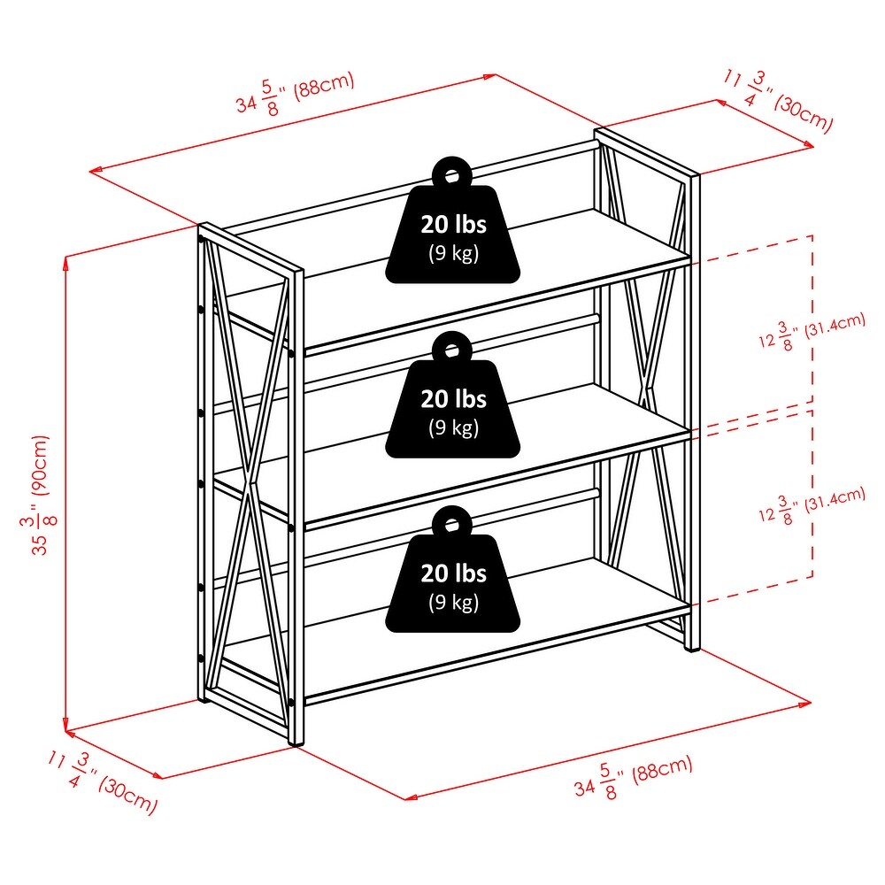 Isa 3/4/5 Tier Shelf  Graphite and Walnut