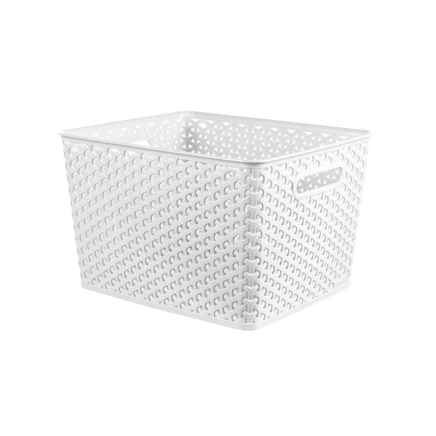 Large Y weave Decorative Storage Basket