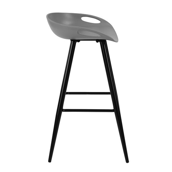 Mordern Barstool with Metal Legs Grey