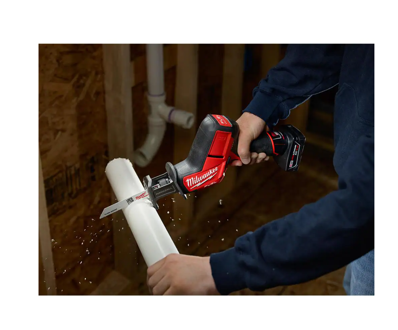 Milwaukee 2520-21XC-2415-20 M12 FUEL 12-Volt Lithium-Ion Brushless Cordless HACKZALL Reciprocating Saw Kit with M12 3/8 in. Right Angle Drill