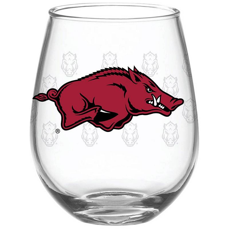 Arkansas Razorbacks 15oz. Mom Stemless Wine Glass