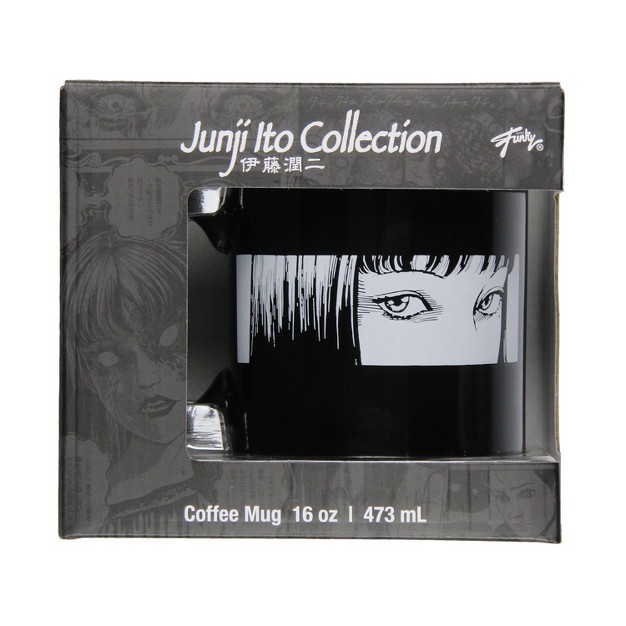 Junji Ito Collection Anime Merch Tomie Kawakami 16 Oz Ceramic Coffee Mug Tea Cup Black