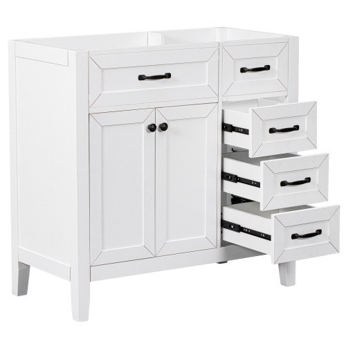 36 Bathroom Vanity with Sink Combo  White Bathroo...