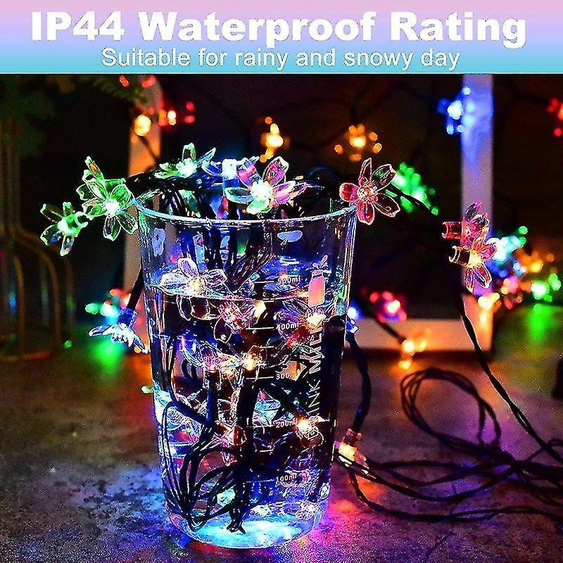 Outdoor Solar Flower String Lights Waterproof 200led Fairy Light Decorations For Christmas Tree Garden Patio Fence Yard