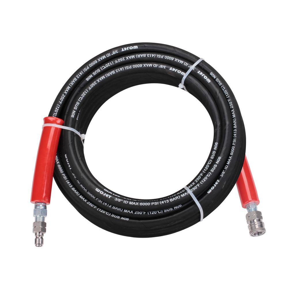 Powerplay Max. 4500 PSI Pressure Washer Hose with 38 QC Fittings 50 ft. PWXA030