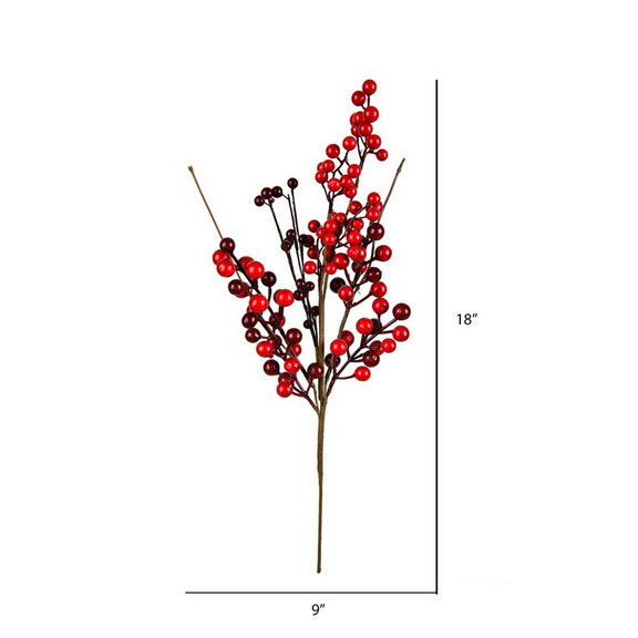 Vickerman 18 Red Berry Pick Outdoor 3/Pk