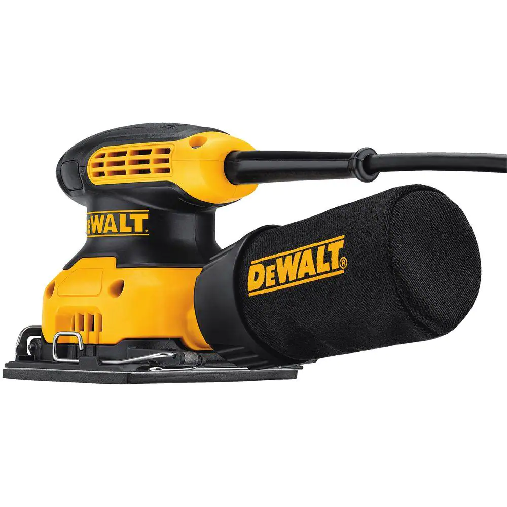 DEWALT DWE6411K 2.3 Amp Corded 1/4 Sheet Palm Grip Sander Kit with Contractor Bag