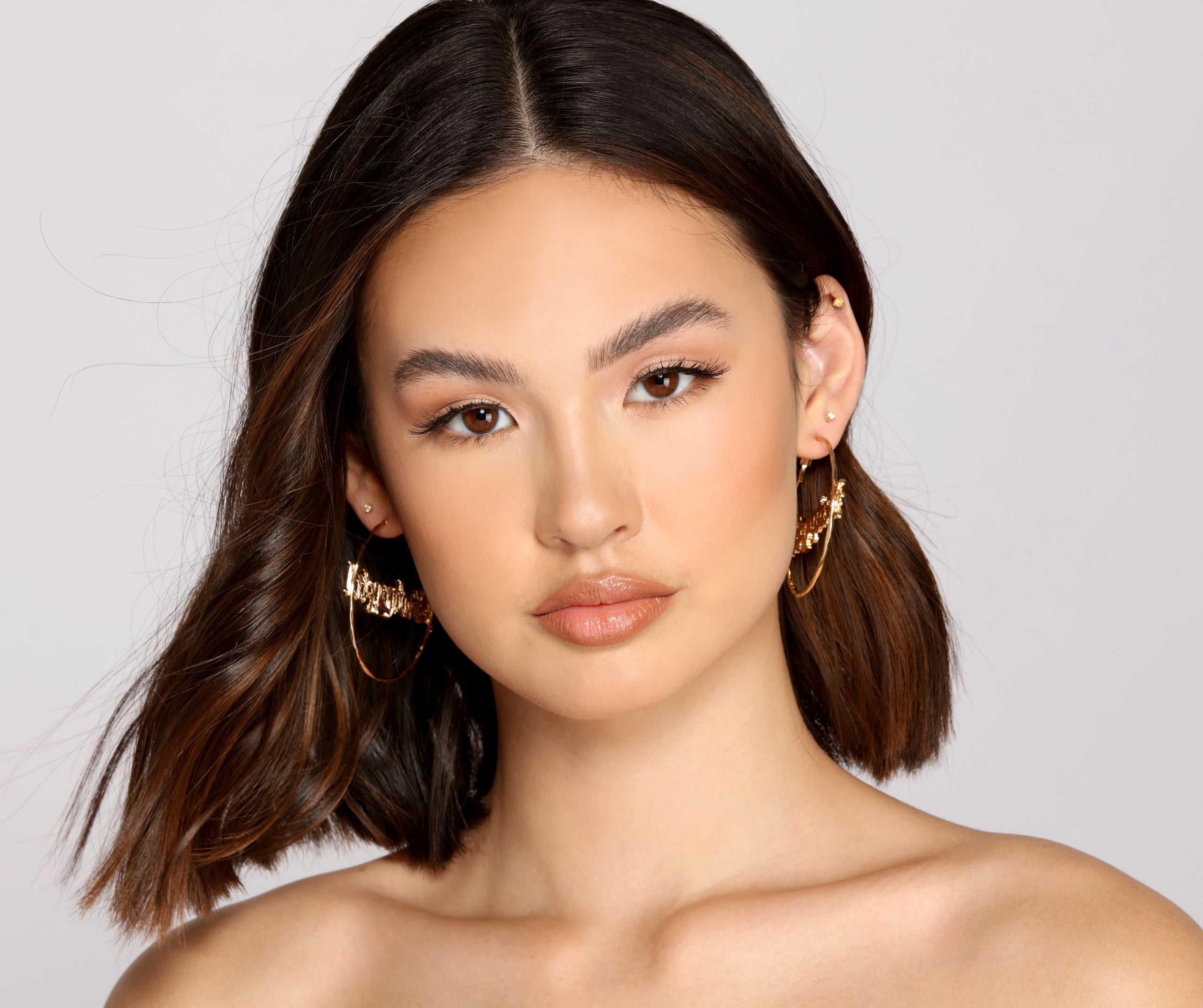 Shine On Babygirl Rhinestone Hoops