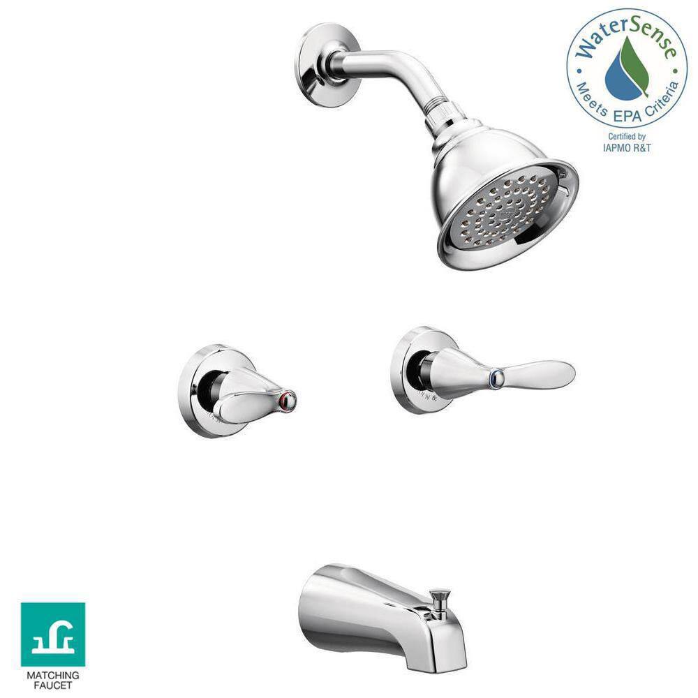 MOEN Adler 2-Handle 1-Spray Tub and Shower Faucet in Chrome (Valve Included) 82602