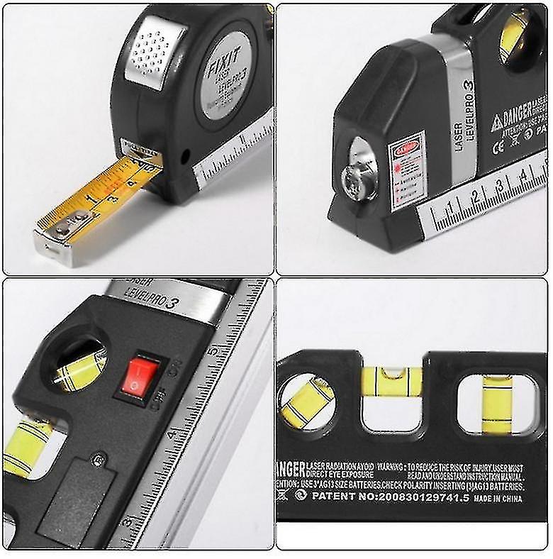 Laser Level Ruler Spirit Level Line Measurement Tool Infrared Ruler