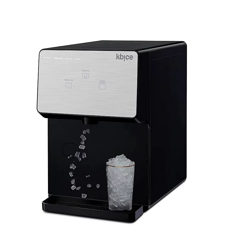 KBICE 2.0 Self Dispensing Countertop Nugget Ice Maker， Crunchy Pebble Ice Maker Black