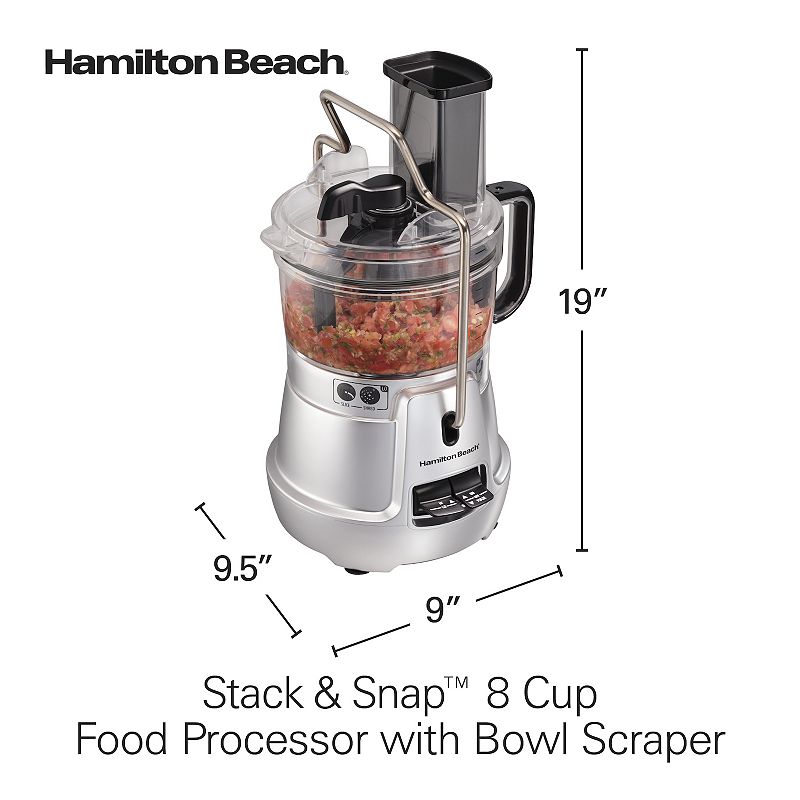 Hamilton Beach Stack and Snap 8-Cup Food Processor